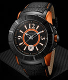 Stuhrling Original Gen-X 543 Herrenuhr Diver Quartz 50mm 10ATM Leder Neu OVP