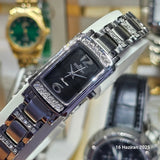 Hislon Damen-Edelstahl Uhr mit Swarovski Kristallen – Elegantes Accessoire