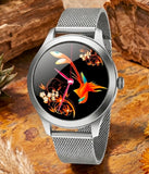 Smartwatch Damen Silber 1,09" HD Touchscreen Fitnessuhr Edelstahl IP68 OVP NEU