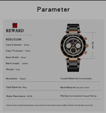 Reward Chronograph Unisexuhr mit Datumsanzeige – 43mm – Stilvolle Zeitmessung