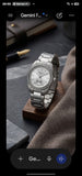 Kenneth Cole Damenuhr Silber mit Strasssteinen / Kristallen Elegante Uhr