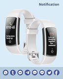 Fitnessuhr mit Blutdruck Blutsauerstoff, Pulsuhr, Schrittzähler, Kalorienzähler, Schlafmonitor, SNS SMS Anruf Benachrichtigung Fitness Tracker für Damen Herren (Grau)