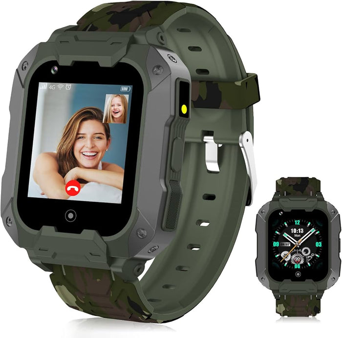 4G Kinder Smartwatch mit GPS Tracker Telefon Uhr SOS Wasserdicht Kamera Jungen NEU