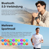 2026 Herren Smartwatch 1.43" AMOLED Always-On Metall Bluetooth Anruf SOS NEU OVP