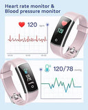 Smartwatch, Damen, Herren, Armband, Blutdruck, Schrittzähler, Gehen, Sportuhr, Herzfrequenzmesser, Blutdruckmessgerät, Aktivitäts-Tracker, Kalorienzähler, für Android iOS