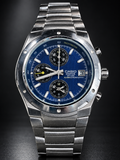 Casio Edifice EF-511D-2A Chronograph Herrenuhr Blau Edelstahl WR 100M