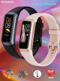 Fitness Armband Sportuhr Smartwatch mit AMOLED Display Rosa / Schwarz Neu