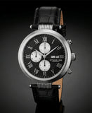 Stuhrling Diplomat 594 Chronograph Herrenuhr 5ATM Leder 42mm