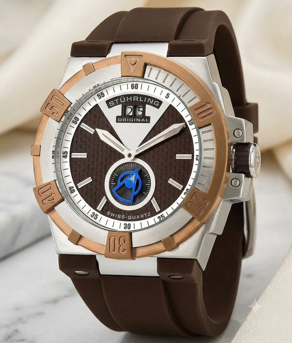 Stührling Tercel 220A Diver Herrenuhr Swiss Quartz 49mm Neu OVP