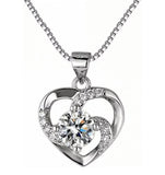 Damen Halskette Herz – Kristall-Zirkon-Anhänger