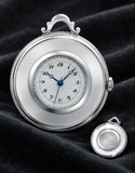 Elegante silberne Quarz Taschenuhr – Neu Schneller Versand