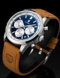 Edle Armbanduhr für Herren - Blaues Zifferblatt - Business Design #ÖZENSAAT
