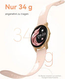 Damen Smartwatch Elegant Rosa / Gold - Fitness Tracker, Pulsuhr, Schrittzähler