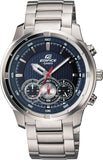 Casio Edifice EF-522D Herren Armbanduhr Chronograph NEU OVP Edelstahl Blau 100M