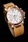 Romanson RL0245HMRW Herren Uhr Roségold Chronograph 5 ATM Wasserdicht NEU