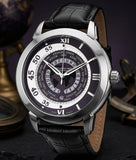 Stuhrling Original World Traveler 118B Herrenuhr Quarz 46mm Schwarz Neu OVP
