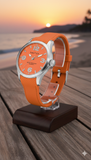 NAUTICA A11588G Uhr – Orange Silikonarmband & Quarzwerk – 100m Wasserdicht