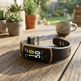 Fitness Tracker Smartwatch – Herzfrequenz, Blutdruck, 14 Sportmodi – Schwarz/Gold – NEU & OVP