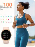 Damen Smartwatch Elegant Rosa / Gold - Fitness Tracker, Pulsuhr, Schrittzähler