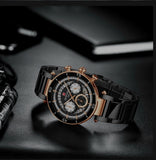 Reward Chronograph Uhr mit Datumsanzeige Roségold Unisex 43mm