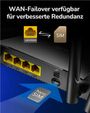LT400 4G LTE Router mit SIM-Kartensteckplatz – 300 Mbps WLAN & VPN