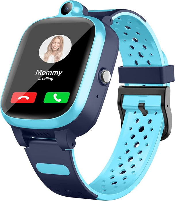 Kinder Smartwatch 4G, GPS Tracker Uhr mit Videoanruf, Schulmodus, Schrittzähler, Geo-Fence, SOS, Anti-Verlust, Early Education Tools, HD Bildschirm, Smartwatches für Kinder