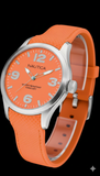 NAUTICA A11588G Uhr – Orange Silikonarmband & Quarzwerk – 100m Wasserdicht