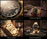 Invicta Pro Diver Herrenuhr Rosegold / Schwarz Automatic Style 200M