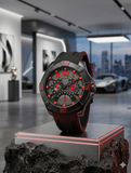 Stuhrling Original Aquadiver Xtreme Herrenuhr 49mm Schwarz / Rot ÖZENSAAT