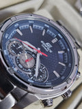Casio Edifice EF-522D Herren Armbanduhr Chronograph NEU OVP Edelstahl Blau 100M