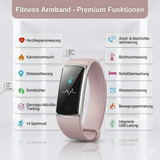 Fitness Armband Tracker HR – Wasserdicht IP68 – Smartwatch Damen Rosa – NEU & OVP