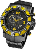 Stuhrling Marine Pro 319127 Herrenuhr 50mm Diver Schwarz Gelb NEU & OVP ÖZENSAAT