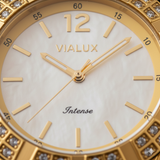 Vialux Intense Damenarmbanduhr - Gold beschichtet - Perlmutt Zifferblatt - NEU & OVP