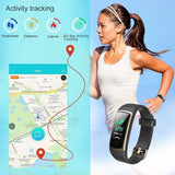 Fitness Tracker Smartwatch – Herzfrequenz, Blutdruck, 14 Sportmodi – Schwarz/Gold – NEU & OVP