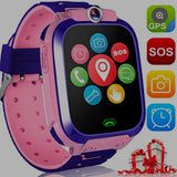 Kinder Smartwatch mit GPS Telefon SOS Kamera - Kinderuhr Wasserdicht Rosa/Blau