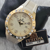 Festina F16582/2 Damen Armbanduhr Gold/Beige Neu & OVP ÖZENSAAT