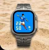 Worldcup Smartwatch T800 Ultra 49mm Telefonfunktion & Fitness inkl. Stahlarmband - Silber/Titan