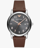 Emporio Armani AR11175 Herrenuhr mit Lederarmband