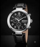 Stuhrling Diplomat 594 Chronograph Herrenuhr 5ATM Leder 42mm