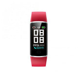 Rot, Fitnessuhr mit Blutdruck Blutsauerstoff, Pulsuhr, Schrittzähler, Kalorienzähler, Schlafmonitor, SNS SMS Anruf Benachrichtigung Fitness Tracker für Damen Herren