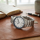 s.Oliver Herrenuhr SO-15162-MQR Armbanduhr Edelstahl Quarz Weiß