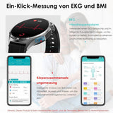 2026 Herren Smartwatch 1.43" AMOLED Always-On Metall Bluetooth Anruf SOS NEU OVP