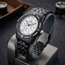 Festina F16284/2 Damen Multifunktionsuhr – Schwarzes Edelstahl Design
