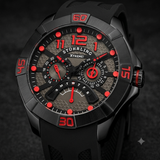 STÜHRLING Gen-X 264XL2 Diver Herrenuhr 49mm Quartz Schwarz/Rot ÖzenSaat
