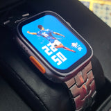 Worldcup Smartwatch T800 Ultra 49mm Telefonfunktion & Fitness inkl. Stahlarmband - Silber/Titan