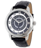 Stuhrling Original World Traveler 118B Herrenuhr Quarz 46mm Schwarz Neu OVP
