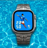 Worldcup Smartwatch T800 Ultra 49mm Telefonfunktion & Fitness inkl. Stahlarmband - Silber/Titan