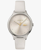Lacoste LC2001005 Damen Armbanduhr mit Weißem Lederarmband