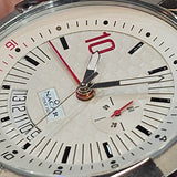 Nacar NC25-290012-AWRL11 Swiss Made Luxus Chronograph 43mm - Weiß /Rot Unisexuhr