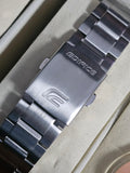 Casio Edifice EF-522D Herren Armbanduhr Chronograph NEU OVP Edelstahl Blau 100M